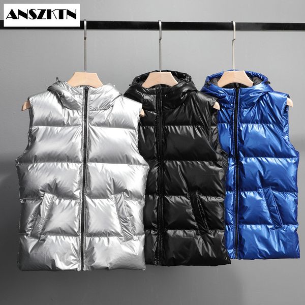 anszktn arrival men's clothing vest mens new autumn warm sleeveless jacket male winter casual waistcoat, Black;white
anszktn arrival men's clothing vest mens new autumn warm sleeveless jacket male winter casual waistcoat, Black;white