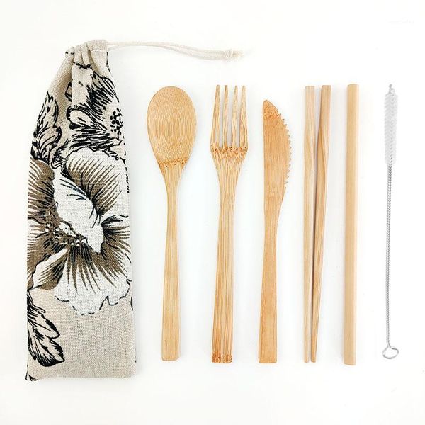 flatware sets zero waste 7pcs/set portable reusable bamboo cutlery set biodegradable fork spoon knife with cloth bag for tableware1
flatware sets zero waste 7pcs/set portable reusable bamboo cutlery set biodegradable fork spoon knife with cloth bag for tableware1