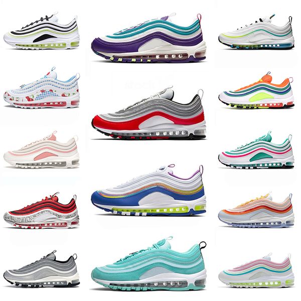2021 new arrival 97s running shoes bleached coral undefeated white blue and pink lands designer mens trainers womens sneakers sports 36-45, White;red
2021 new arrival 97s running shoes bleached coral undefeated white blue and pink lands designer mens trainers womens sneakers sports 36-45, White;red