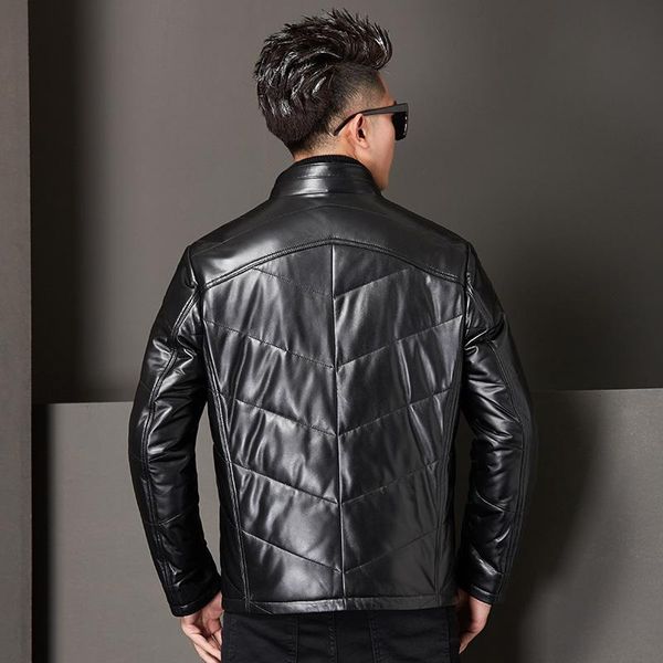 genuine real leather jacket men winter sheepskin coat plus size collar short warm men's down jackets 9010, Black
genuine real leather jacket men winter sheepskin coat plus size collar short warm men's down jackets 9010, Black