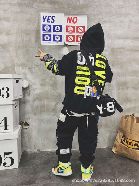 winter boys' 2020 hooded new sweater children's korean plush pullover 53lo, Black
winter boys' 2020 hooded new sweater children's korean plush pullover 53lo, Black