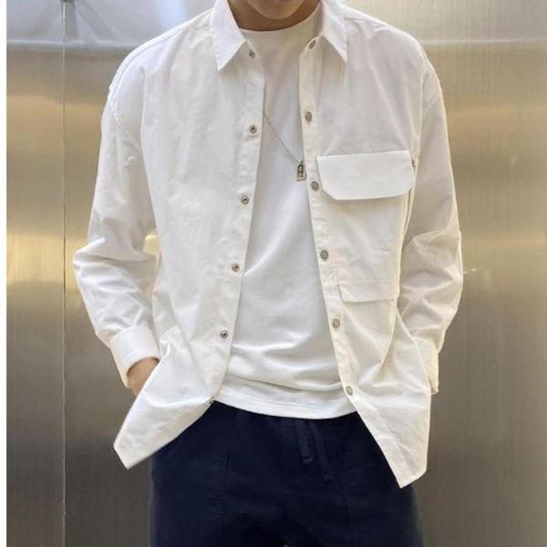 men's wear men's youth pure cotton casual outside independent zipper pocket fashion outside long sleeve shirt, White;black
men's wear men's youth pure cotton casual outside independent zipper pocket fashion outside long sleeve shirt, White;black