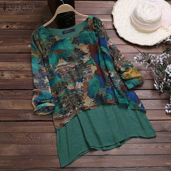 women and blouses zanzea ladies fate two pieces shirts tunic casual loose long sleeve blusa feminina chemise plus size1, White
women and blouses zanzea ladies fate two pieces shirts tunic casual loose long sleeve blusa feminina chemise plus size1, White
