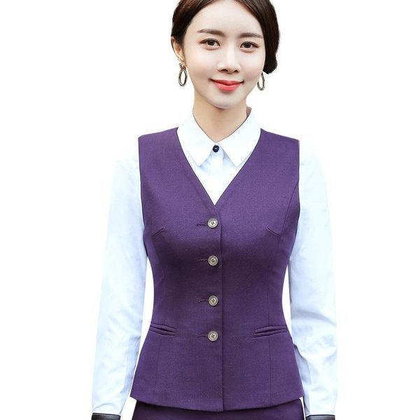 summer women's purple suit ladies vest work wear uniforms slim v neck formal jackets women office vests coat plus size, Black;white
summer women's purple suit ladies vest work wear uniforms slim v neck formal jackets women office vests coat plus size, Black;white