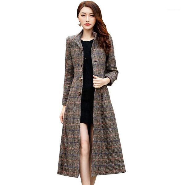 2019 new woolen coat women classic long wool coats women's winter outerwear plaid womans coats fashion clothing1, Black
2019 new woolen coat women classic long wool coats women's winter outerwear plaid womans coats fashion clothing1, Black