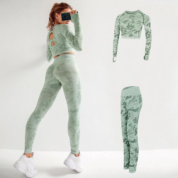 yoga outfits 2021 women's seamless suit camouflage 2 piece set women long sleeve yoga pants workout clothes for gym set1, White;red
yoga outfits 2021 women's seamless suit camouflage 2 piece set women long sleeve yoga pants workout clothes for gym set1, White;red