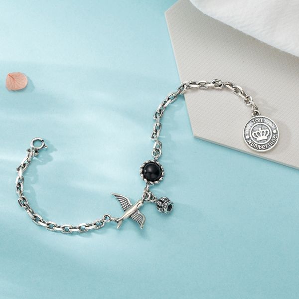 s925 pure silver swallow bracelet agate crown moon black agate bracelet high cold ins chain jewelry sfgrc, Golden;silver
s925 pure silver swallow bracelet agate crown moon black agate bracelet high cold ins chain jewelry sfgrc, Golden;silver