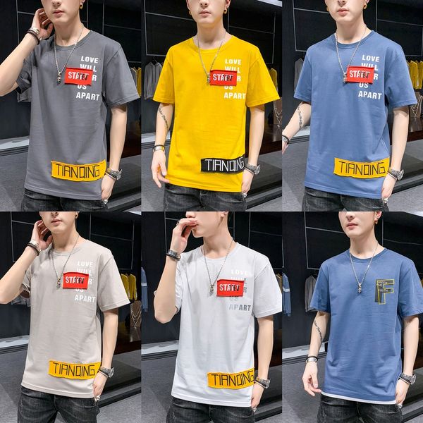 summer new men's short sleeve pure cotton t- bottoming shirt slim trend half sleeve crew neck t-shirt men's wear xdbw4, Blue
summer new men's short sleeve pure cotton t- bottoming shirt slim trend half sleeve crew neck t-shirt men's wear xdbw4, Blue