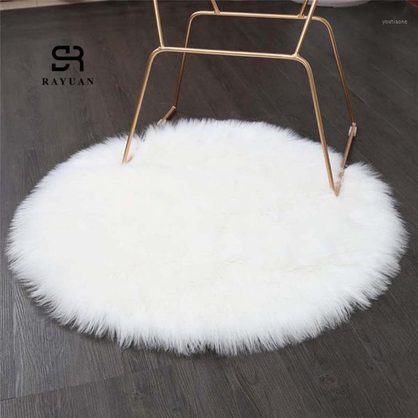 rayuan round white sheepskin hairy carpet faux mat seat pad fur plain fluffy soft area rug tapetes 30-140cm1
rayuan round white sheepskin hairy carpet faux mat seat pad fur plain fluffy soft area rug tapetes 30-140cm1