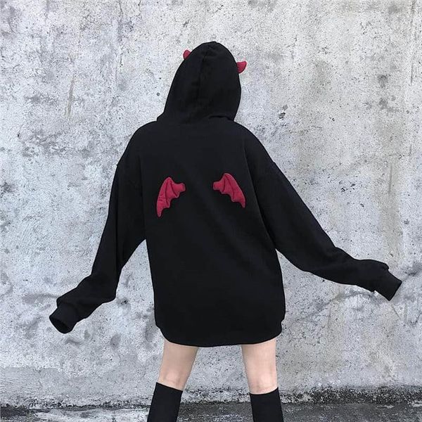 2020 готского hoodies streetwear крыла верхнего фуфайки женщины балахон harajuku пальто cute punk devil рог ch с капюшоном пуловер сыпучим, Black
2020 готского hoodies streetwear крыла верхнего фуфайки женщины балахон harajuku пальто cute punk devil рог ch с капюшоном пуловер сыпучим, Black