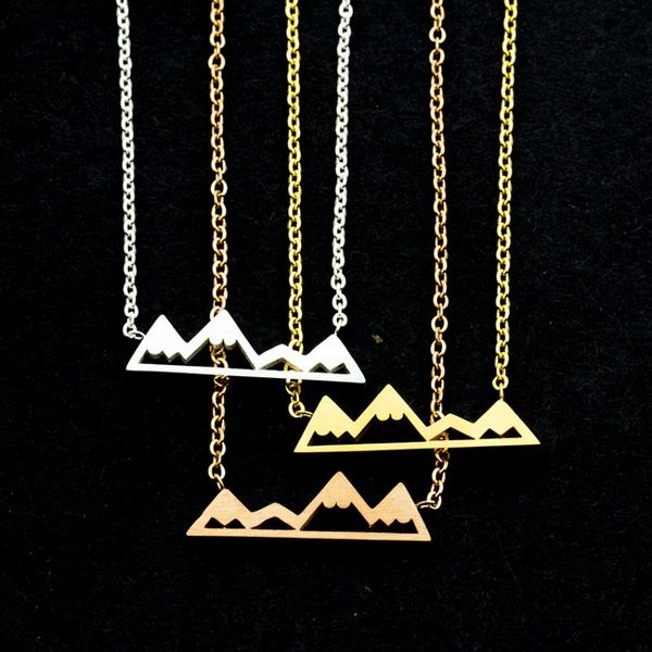 v attract pink gold ketting snowy mountain charm necklace women men vintage jewelry stainless steel maxi choker kolye, Silver
v attract pink gold ketting snowy mountain charm necklace women men vintage jewelry stainless steel maxi choker kolye, Silver