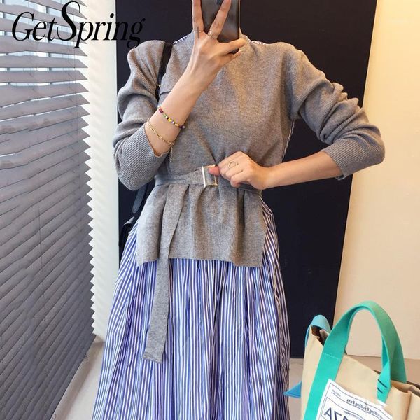 getspring women dress knitting patchwork color matching dresses irregular long sleeve stripe long autumn dresses 2020 new sexy1, Black;gray
getspring women dress knitting patchwork color matching dresses irregular long sleeve stripe long autumn dresses 2020 new sexy1, Black;gray