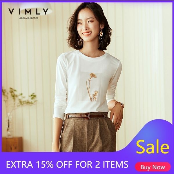 vimly long sleeve t shirts for women fashion o neck print cotton harajuku autumn tees korean female tshirt f1699 201028, White
vimly long sleeve t shirts for women fashion o neck print cotton harajuku autumn tees korean female tshirt f1699 201028, White