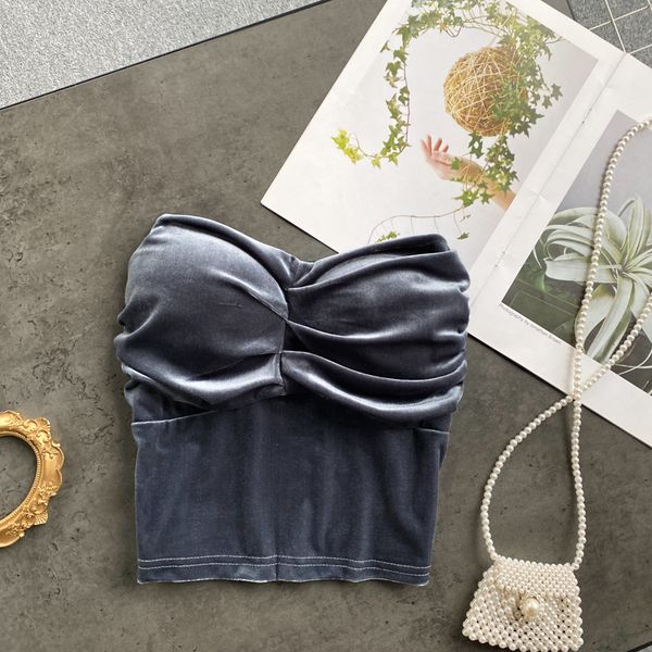 2021 new female retro-velour strapless v-sleeveless thin harvesting summer off the shoulder velvet tank 1j3z, White
2021 new female retro-velour strapless v-sleeveless thin harvesting summer off the shoulder velvet tank 1j3z, White