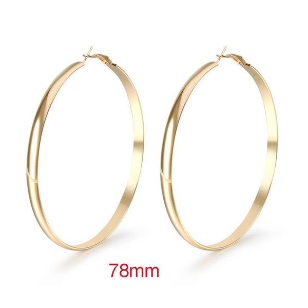 geomee 1pair classic round big hoop earring 78mm trendy wholesale pendientes vintage earrings for women brinco fashion jewelry, Golden;silver
geomee 1pair classic round big hoop earring 78mm trendy wholesale pendientes vintage earrings for women brinco fashion jewelry, Golden;silver