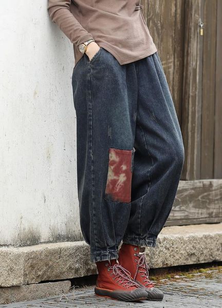 autumn winter women jeans retro loose all-match denim pants ladies new elastic waist patchwork vintage casual trousers, Blue
autumn winter women jeans retro loose all-match denim pants ladies new elastic waist patchwork vintage casual trousers, Blue