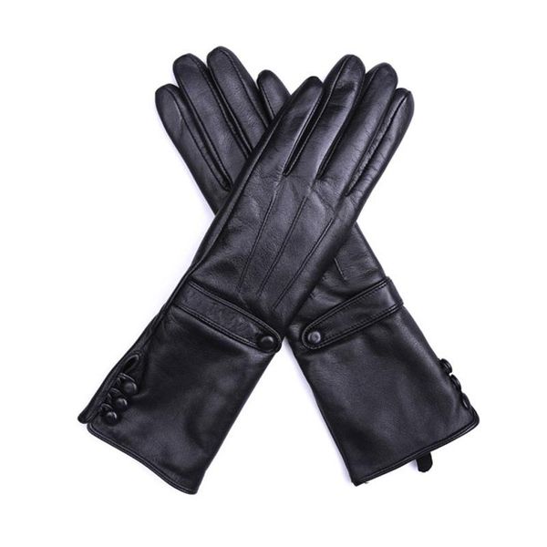 five fingers gloves women mid length three buttons style real sheep leather black, Blue;gray
five fingers gloves women mid length three buttons style real sheep leather black, Blue;gray
