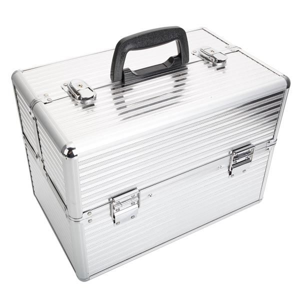 handy stylish three stripes aluminum makeup storage box with keys silver ship from us drop shipping
handy stylish three stripes aluminum makeup storage box with keys silver ship from us drop shipping