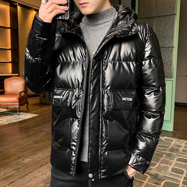 autumn 2020 new pu trend bright face down cotton padded jacket winter men's clothing, Black
autumn 2020 new pu trend bright face down cotton padded jacket winter men's clothing, Black