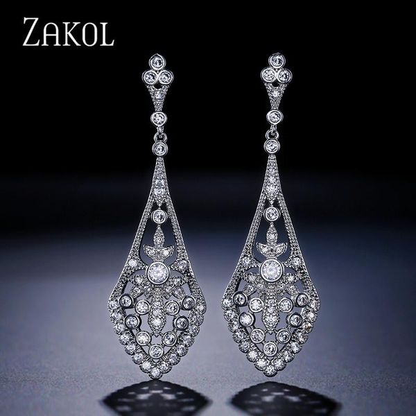 zakol luxury christmas gift cz paved big tear shape dangle drop earrings for women wedding jewelry fsep2066, Silver
zakol luxury christmas gift cz paved big tear shape dangle drop earrings for women wedding jewelry fsep2066, Silver