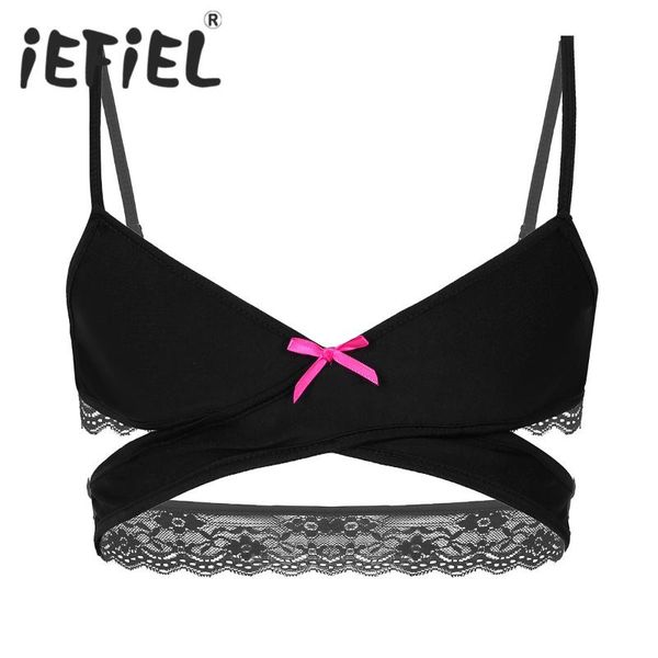 bras male mens sissy lingerie straps cross over back wire-no padded bra breathable bralette for nightwear party, Red;black
bras male mens sissy lingerie straps cross over back wire-no padded bra breathable bralette for nightwear party, Red;black