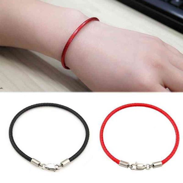 1pc allergy black/red rope leather lucky brecelet for women men charm bracelets fashion jewelry gifts, Golden;silver
1pc allergy black/red rope leather lucky brecelet for women men charm bracelets fashion jewelry gifts, Golden;silver