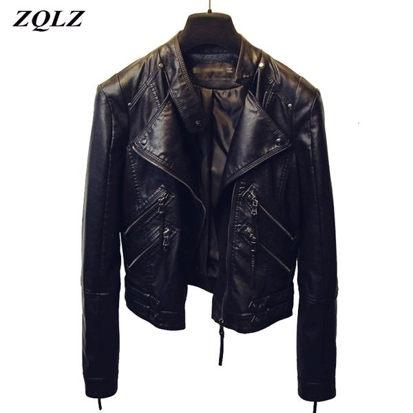 zqlz bomber biker motorcycle leather jacket women new spring autumn short coat zipper black faux leather jackets womens 201030
zqlz bomber biker motorcycle leather jacket women new spring autumn short coat zipper black faux leather jackets womens 201030