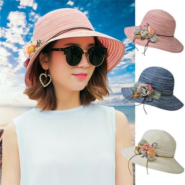 women's wide brim sun hats summer flowers decorated stripped beach sun block hat straw floppy elegant bohemia cap1, Blue;gray
women's wide brim sun hats summer flowers decorated stripped beach sun block hat straw floppy elegant bohemia cap1, Blue;gray