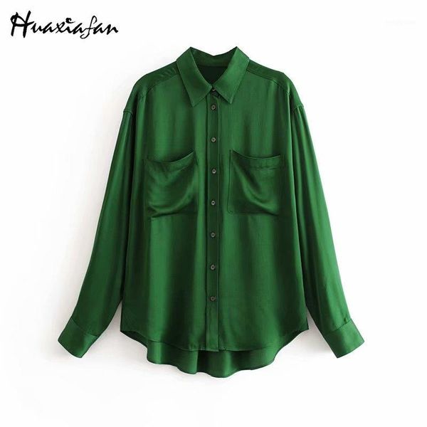 huaxiafan women green blouse office lady long sleeve pockets shirts new blouse button cozy casual bluses female shirts1, White
huaxiafan women green blouse office lady long sleeve pockets shirts new blouse button cozy casual bluses female shirts1, White