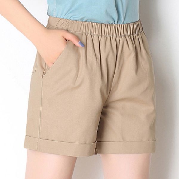 summer elastic high waisted women's cotton solid color sportwear casual female big sze shorts black pink khaki, White;black
summer elastic high waisted women's cotton solid color sportwear casual female big sze shorts black pink khaki, White;black