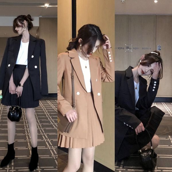 short pleated suit suit women spring 2019 new korean version of slim leisure net red two piece short skirt pleated skirt 9wzwr, Gray
short pleated suit suit women spring 2019 new korean version of slim leisure net red two piece short skirt pleated skirt 9wzwr, Gray