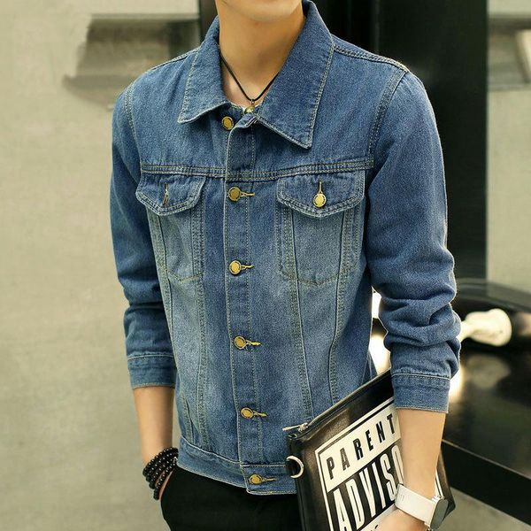 vogue new denim jacket mens simple slim denim jeans outwear high-quality fashion casual single-breasted youth mens jacket, Black;brown
vogue new denim jacket mens simple slim denim jeans outwear high-quality fashion casual single-breasted youth mens jacket, Black;brown