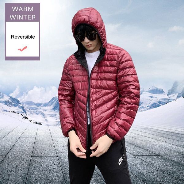 2021 new men's with hooded puffer ultra light down jacket men autumn winter double side feather reversible parka bq1s, Black
2021 new men's with hooded puffer ultra light down jacket men autumn winter double side feather reversible parka bq1s, Black