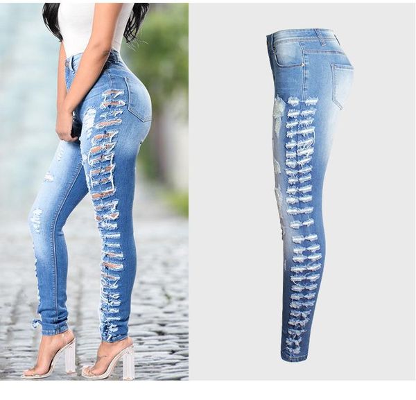 women's jeans women ripped hole push up hip pencil lift skinny distressed frayed jean trousers woman slim fit stretch pocket denim pant, Blue
women's jeans women ripped hole push up hip pencil lift skinny distressed frayed jean trousers woman slim fit stretch pocket denim pant, Blue