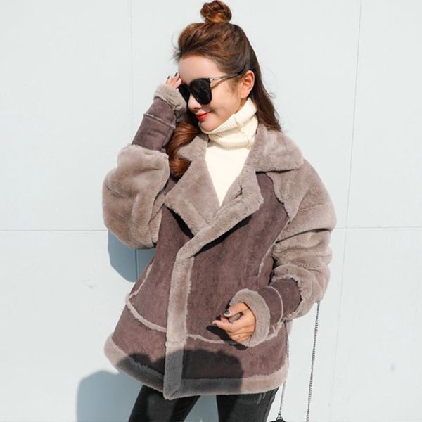women's down & parkas plus size lambswool cotton padded coat autumn winter causal loose thicken patchwork faux deerskin velvet for wome, Black
women's down & parkas plus size lambswool cotton padded coat autumn winter causal loose thicken patchwork faux deerskin velvet for wome, Black