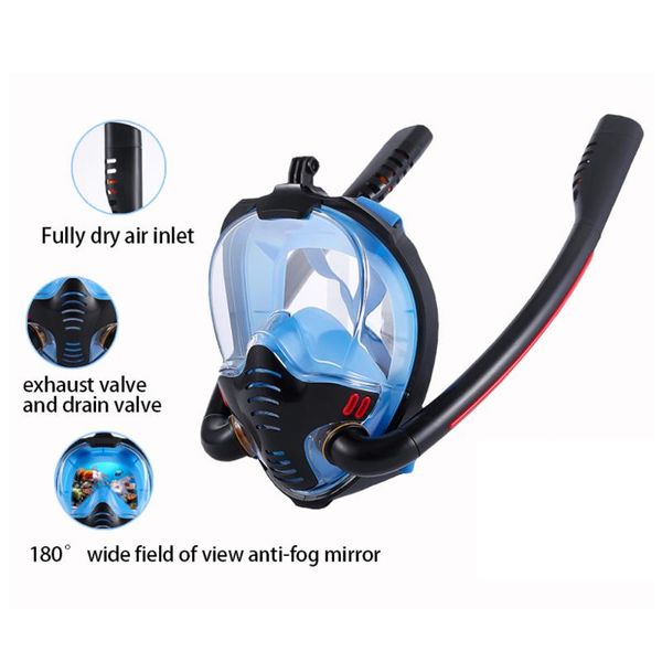 snorkeling mask double tube silicone full dry diving adults swimming goggles self contained underwater masks
snorkeling mask double tube silicone full dry diving adults swimming goggles self contained underwater masks