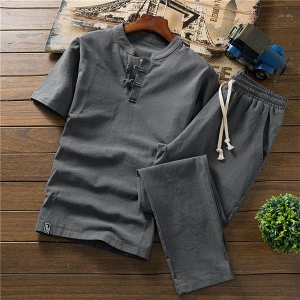 summer men clothes suit men's summer suit large size loose chinese cotton and linen short sleeve t-shirt 2 piece clothes 1.171, Gray
summer men clothes suit men's summer suit large size loose chinese cotton and linen short sleeve t-shirt 2 piece clothes 1.171, Gray