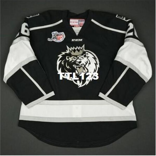 real 421 real full embroidery echl monarchs 37 nick shore 26 daniel ciampini hockey jersey or custom any name or number jersey, Black 
real 421 real full embroidery echl monarchs 37 nick shore 26 daniel ciampini hockey jersey or custom any name or number jersey, Black
