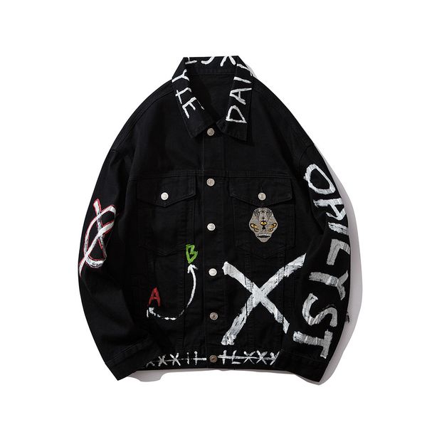 harajuku original full print letter mens jeans jacket jaqueta masculino denim jacket chaqueta hombre bomber jacket 201004, Black;brown
harajuku original full print letter mens jeans jacket jaqueta masculino denim jacket chaqueta hombre bomber jacket 201004, Black;brown