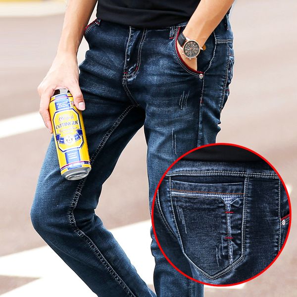 men's casual tight high-quality straight jeans, black, urban fashion, 2021, Blue
men's casual tight high-quality straight jeans, black, urban fashion, 2021, Blue