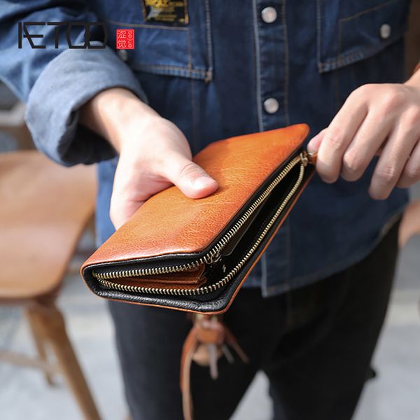 hbp aetoo leather wallet, men's long casual wallet, vintage handmade head layer psoriasis multi-card wallet, Red;black
hbp aetoo leather wallet, men's long casual wallet, vintage handmade head layer psoriasis multi-card wallet, Red;black