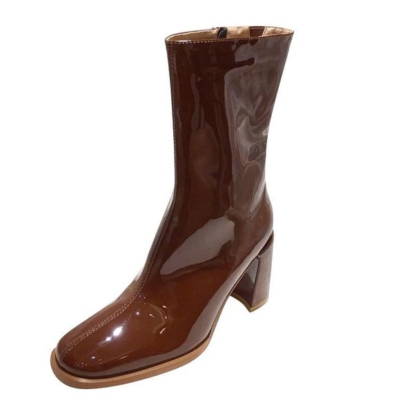 size 35-41 brand new 2020 women's boots winter pointed high heel fashion mid-tube midwest small boots patent leather, Black
size 35-41 brand new 2020 women's boots winter pointed high heel fashion mid-tube midwest small boots patent leather, Black