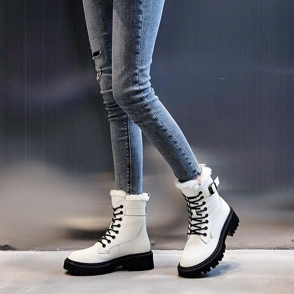 real wool bootswomen2020 autumn and winter mid-tube thick-soled sports shortboots thick-heeled leather and cashmere boots, Black
real wool bootswomen2020 autumn and winter mid-tube thick-soled sports shortboots thick-heeled leather and cashmere boots, Black