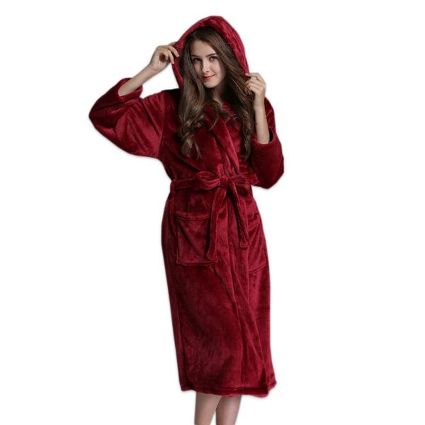 women's sleepwear plus size hooded red bathrobes for women thicken flannel warm couples kimono robes men long sleeved dressing gown, Black;red
women's sleepwear plus size hooded red bathrobes for women thicken flannel warm couples kimono robes men long sleeved dressing gown, Black;red