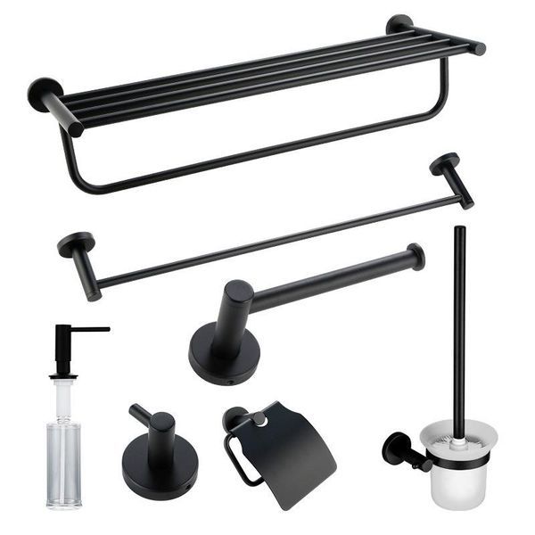 smesiteli 304 stainless steel bath hardware sets black robe hook towel holder bar shelf paper holder bathroom accessories kit bbywjw
smesiteli 304 stainless steel bath hardware sets black robe hook towel holder bar shelf paper holder bathroom accessories kit bbywjw
