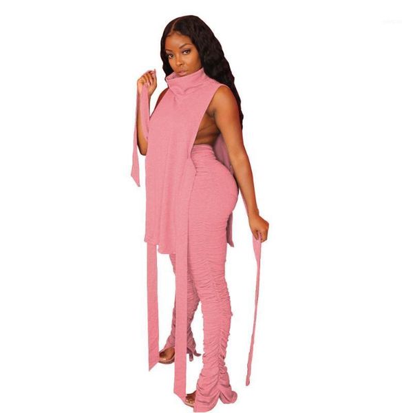 2020 summer women set solid long style t shirt ruched full-length pants party outfits1, Gray
2020 summer women set solid long style t shirt ruched full-length pants party outfits1, Gray