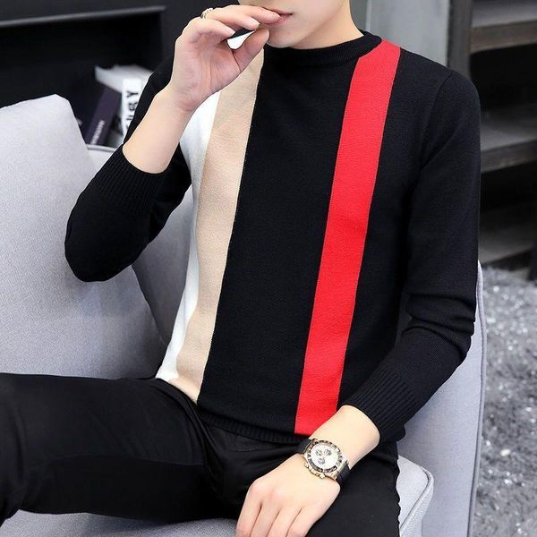 men's sweaters autumn and winter sweater knitting korean pullover slim bottoming shirt round neck long sleeves, White;black
men's sweaters autumn and winter sweater knitting korean pullover slim bottoming shirt round neck long sleeves, White;black