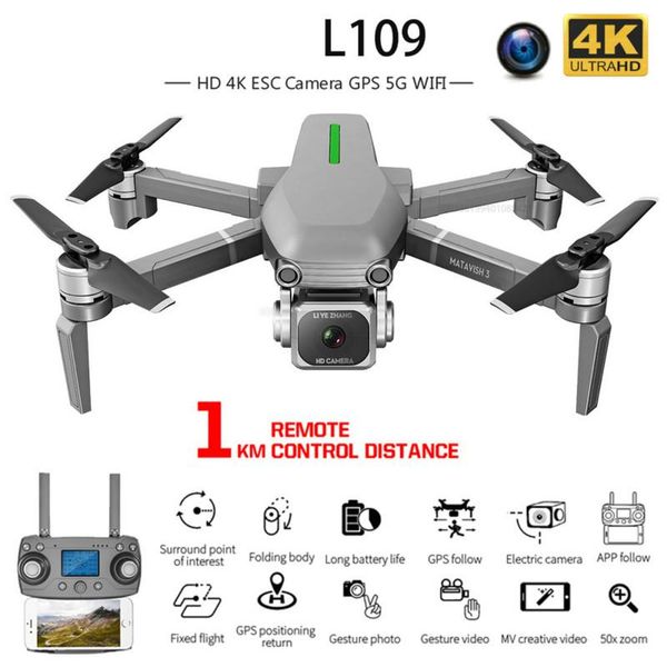 drones l109 drone with gps 4k hd camera 5g wifi fpv brushless motor foldable professional 1000m distance toy rc quadcopter dron
drones l109 drone with gps 4k hd camera 5g wifi fpv brushless motor foldable professional 1000m distance toy rc quadcopter dron