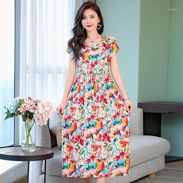 women comfortable floral print cotton and linen dress plus size ladies short sleeve loose summer dress female lace up vestidos1, Black;gray
women comfortable floral print cotton and linen dress plus size ladies short sleeve loose summer dress female lace up vestidos1, Black;gray