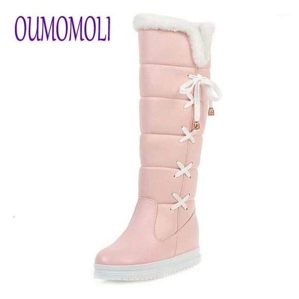 2020 new fashion cross tie women snow boots pu leather winter boots warm women shoes v4071, Black